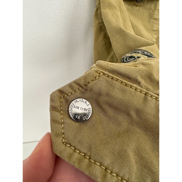 Current/Elliott Endure Military Jacket Green Buttons Pockets Army Green Small - Picture 6 of 8